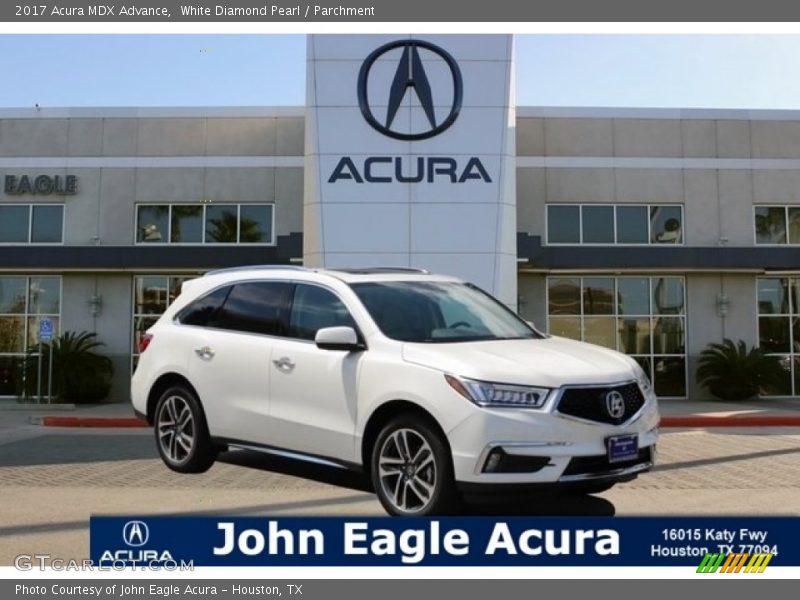 White Diamond Pearl / Parchment 2017 Acura MDX Advance