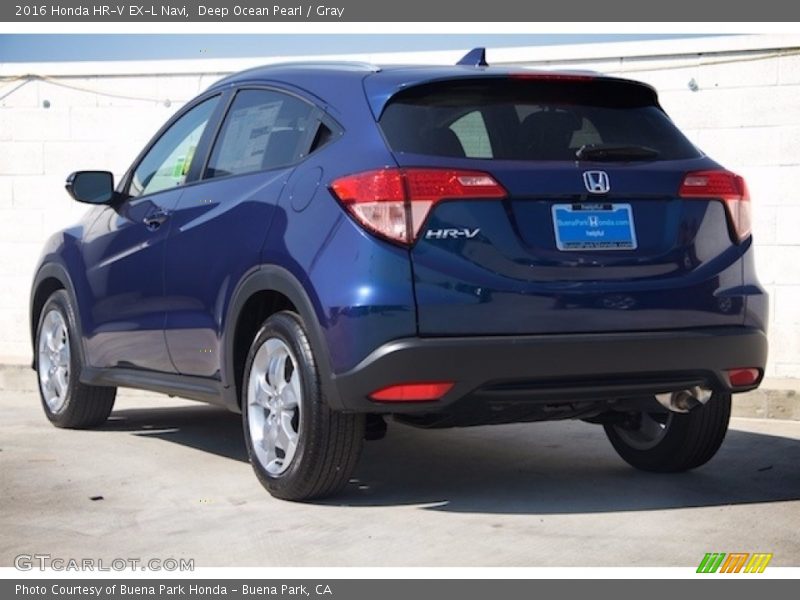 Deep Ocean Pearl / Gray 2016 Honda HR-V EX-L Navi