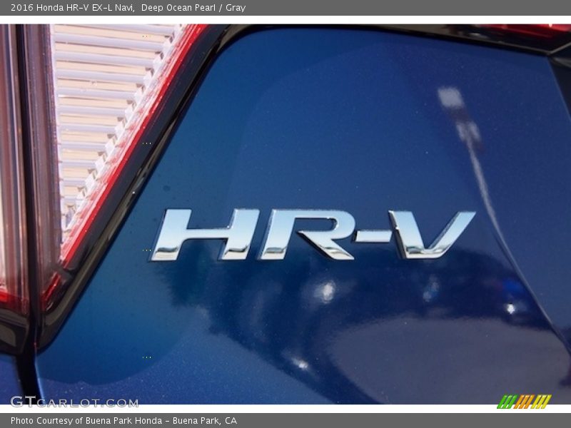 Deep Ocean Pearl / Gray 2016 Honda HR-V EX-L Navi