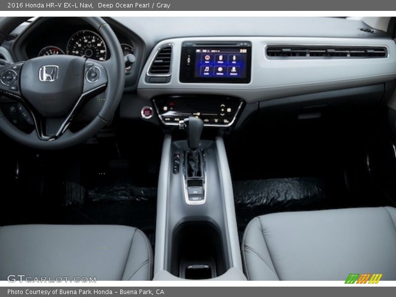 Deep Ocean Pearl / Gray 2016 Honda HR-V EX-L Navi