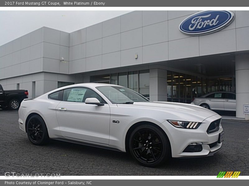 White Platinum / Ebony 2017 Ford Mustang GT Coupe