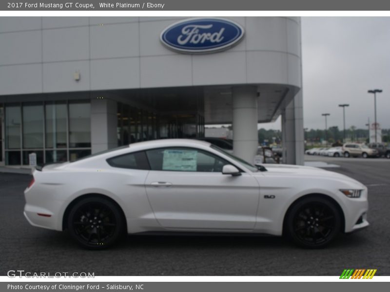 White Platinum / Ebony 2017 Ford Mustang GT Coupe