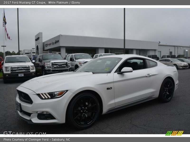 White Platinum / Ebony 2017 Ford Mustang GT Coupe
