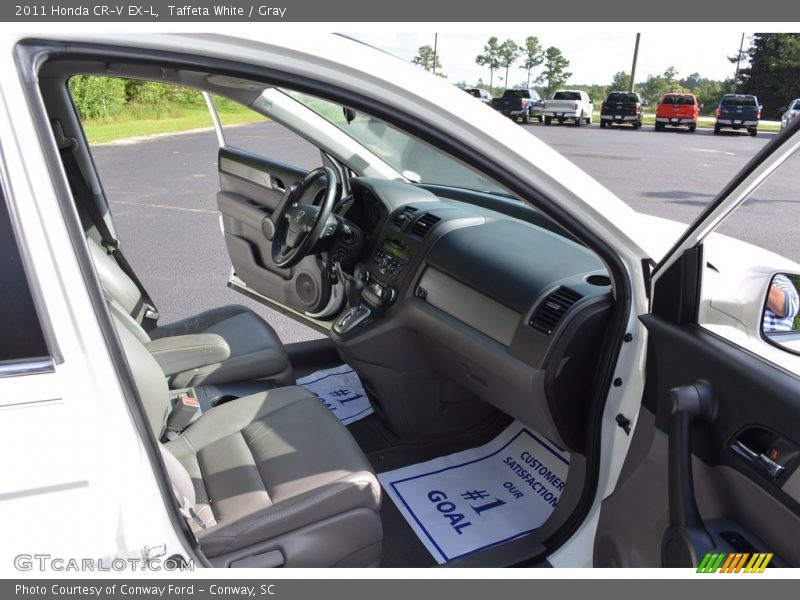 Taffeta White / Gray 2011 Honda CR-V EX-L