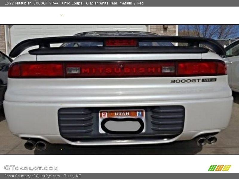 Glacier White Pearl metallic / Red 1992 Mitsubishi 3000GT VR-4 Turbo Coupe