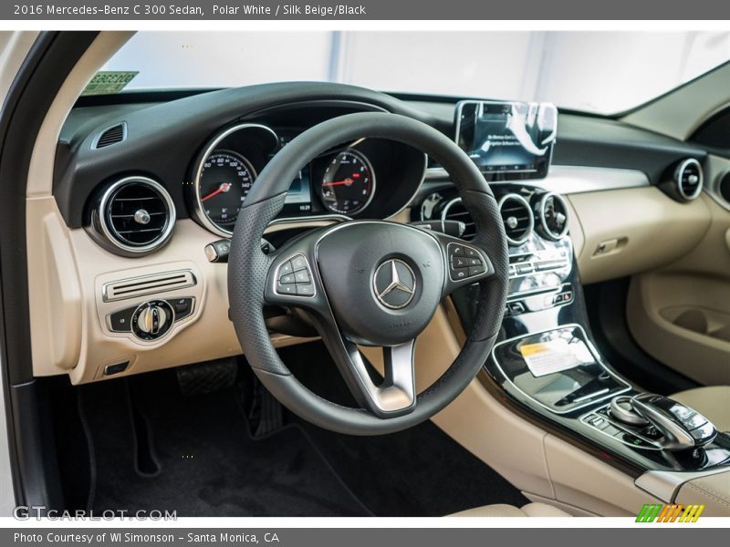 Polar White / Silk Beige/Black 2016 Mercedes-Benz C 300 Sedan