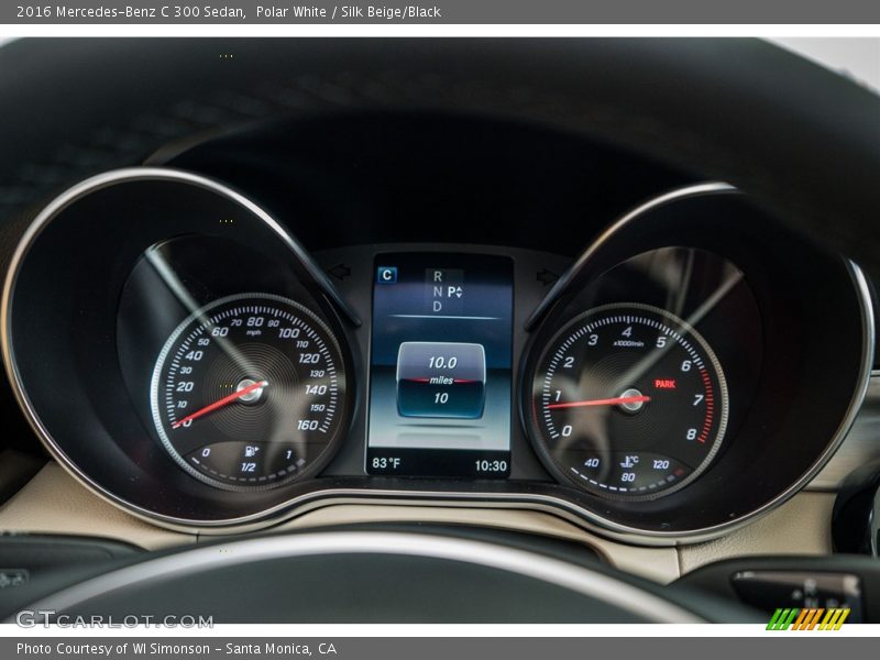 Polar White / Silk Beige/Black 2016 Mercedes-Benz C 300 Sedan