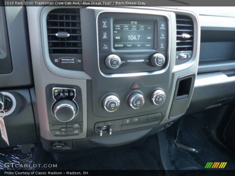 Blue Streak Pearl / Black/Diesel Gray 2016 Ram 1500 Tradesman Crew Cab 4x4