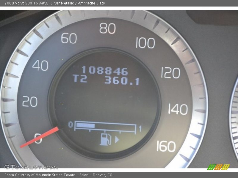 Silver Metallic / Anthracite Black 2008 Volvo S80 T6 AWD