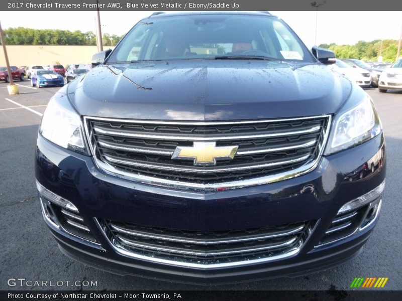 Blue Velvet Metallic / Ebony/Saddle Up 2017 Chevrolet Traverse Premier AWD