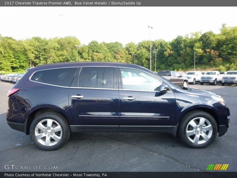 Blue Velvet Metallic / Ebony/Saddle Up 2017 Chevrolet Traverse Premier AWD