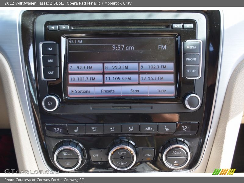 Opera Red Metallic / Moonrock Gray 2012 Volkswagen Passat 2.5L SE