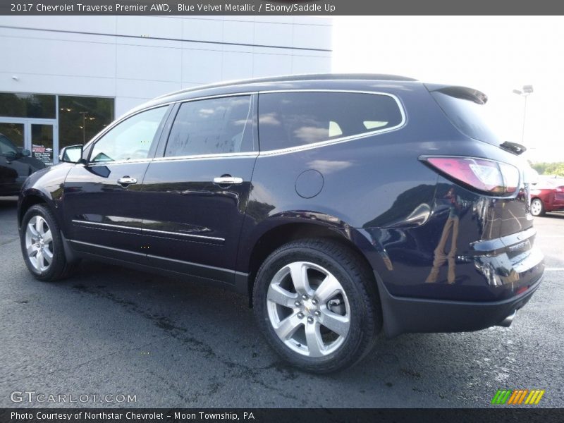 Blue Velvet Metallic / Ebony/Saddle Up 2017 Chevrolet Traverse Premier AWD