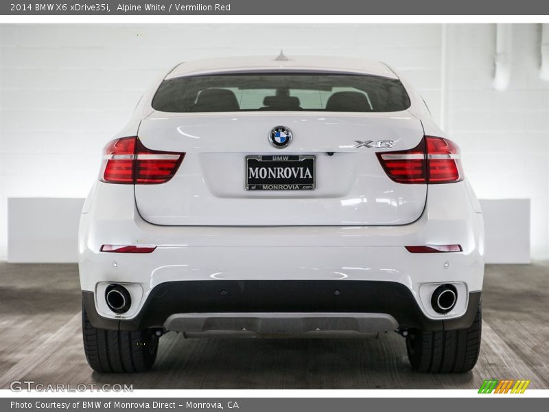 Alpine White / Vermilion Red 2014 BMW X6 xDrive35i