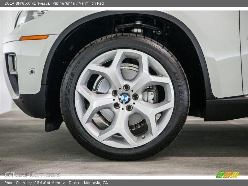 Alpine White / Vermilion Red 2014 BMW X6 xDrive35i