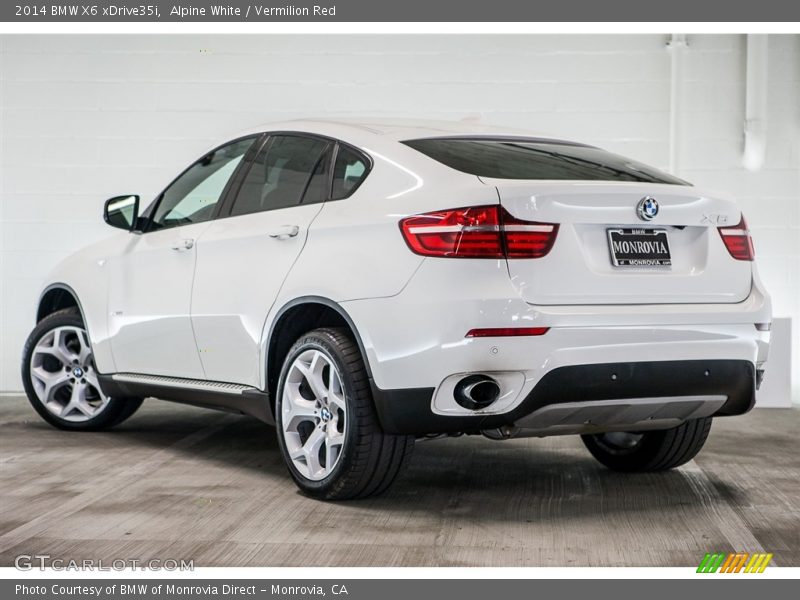 Alpine White / Vermilion Red 2014 BMW X6 xDrive35i