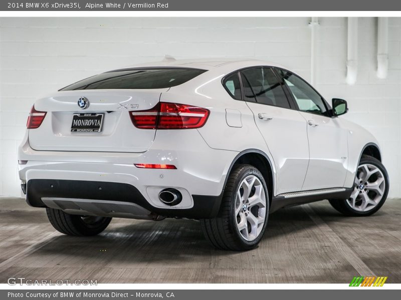 Alpine White / Vermilion Red 2014 BMW X6 xDrive35i