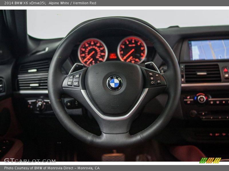 Alpine White / Vermilion Red 2014 BMW X6 xDrive35i