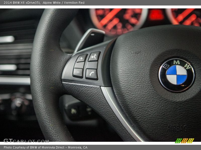 Alpine White / Vermilion Red 2014 BMW X6 xDrive35i