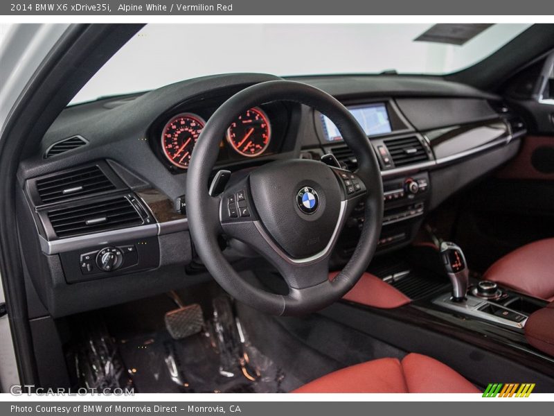 Alpine White / Vermilion Red 2014 BMW X6 xDrive35i