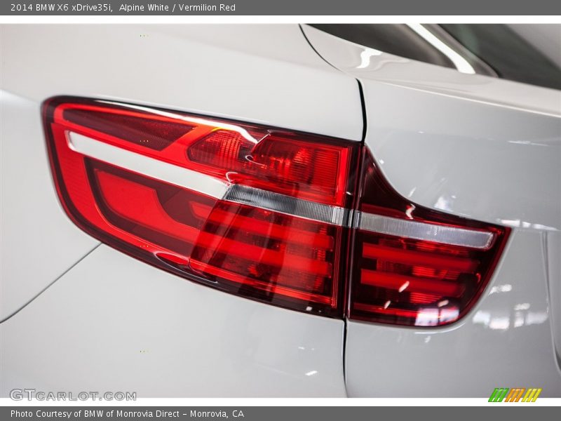 Alpine White / Vermilion Red 2014 BMW X6 xDrive35i