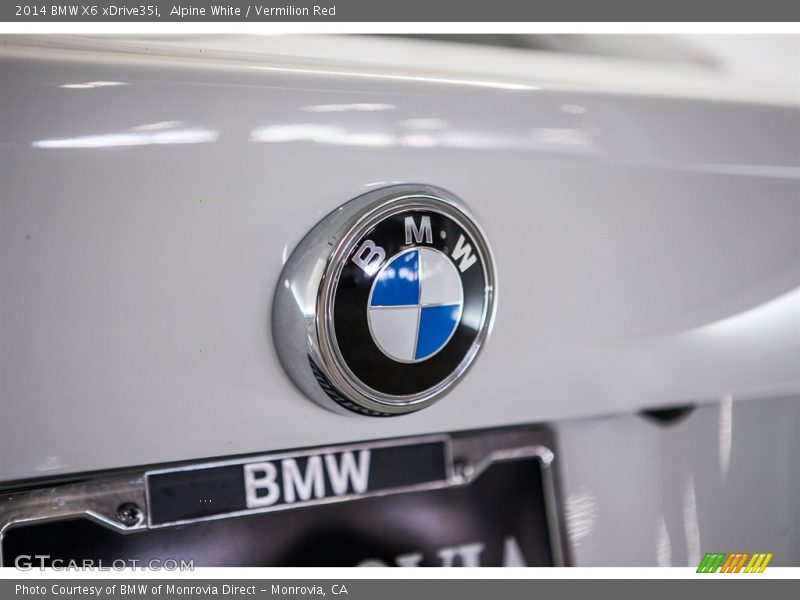 Alpine White / Vermilion Red 2014 BMW X6 xDrive35i