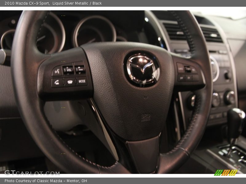 Liquid Silver Metallic / Black 2010 Mazda CX-9 Sport