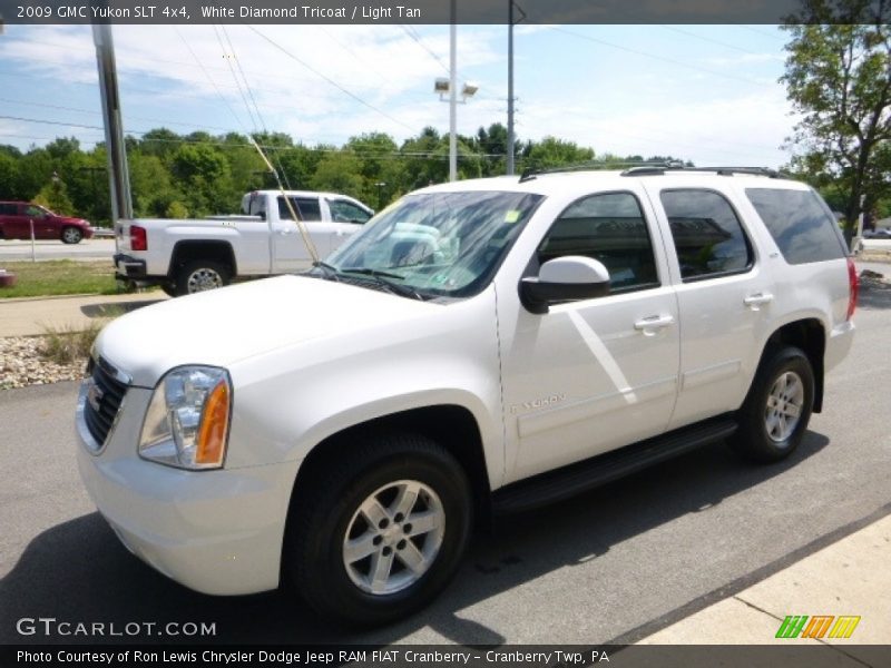 White Diamond Tricoat / Light Tan 2009 GMC Yukon SLT 4x4