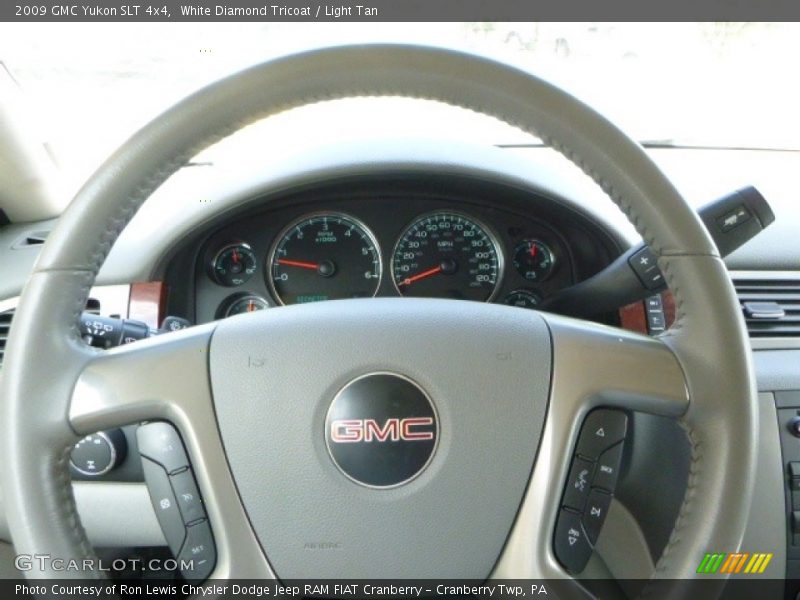 White Diamond Tricoat / Light Tan 2009 GMC Yukon SLT 4x4