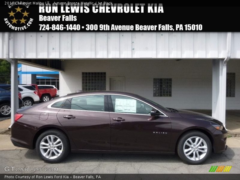 Autumn Bronze Metallic / Jet Black 2016 Chevrolet Malibu LT