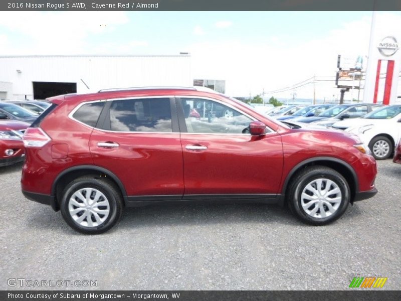 Cayenne Red / Almond 2016 Nissan Rogue S AWD
