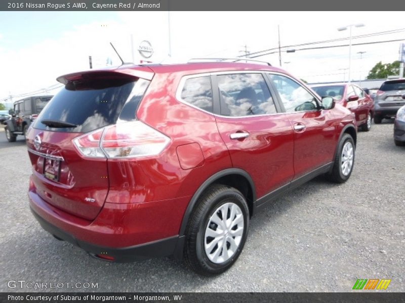 Cayenne Red / Almond 2016 Nissan Rogue S AWD