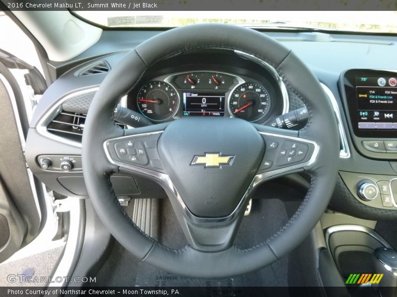 Summit White / Jet Black 2016 Chevrolet Malibu LT