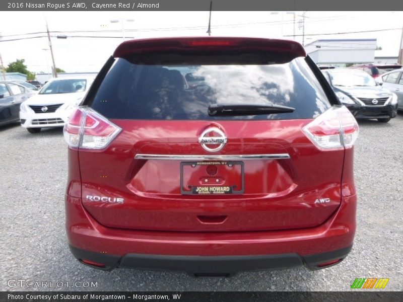 Cayenne Red / Almond 2016 Nissan Rogue S AWD