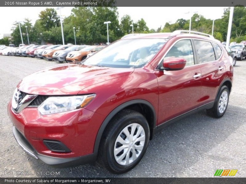 Cayenne Red / Almond 2016 Nissan Rogue S AWD