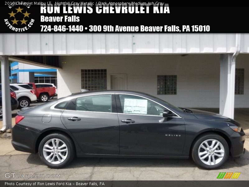 Nightfall Gray Metallic / Dark Atmosphere/Medium Ash Gray 2016 Chevrolet Malibu LT