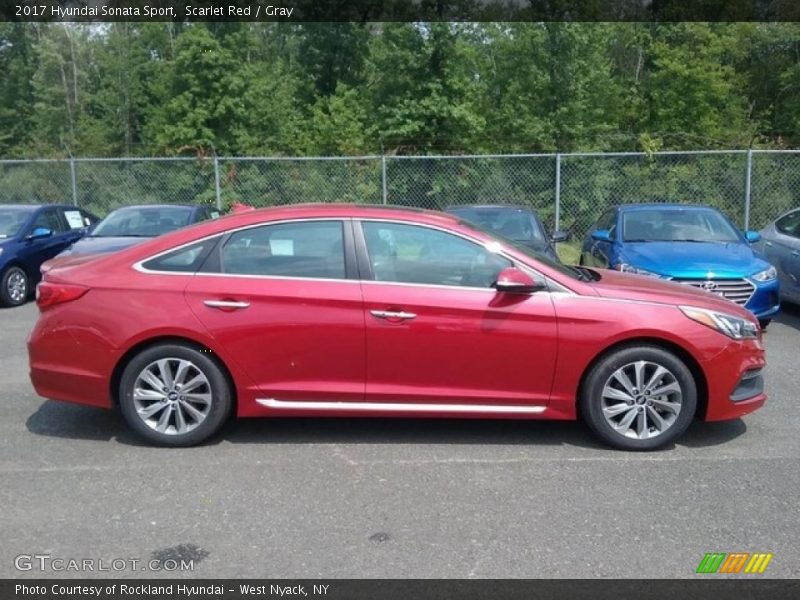 Scarlet Red / Gray 2017 Hyundai Sonata Sport