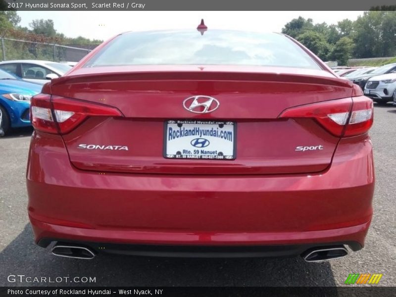 Scarlet Red / Gray 2017 Hyundai Sonata Sport