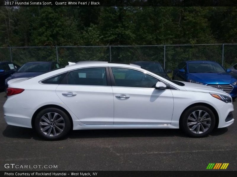 Quartz White Pearl / Black 2017 Hyundai Sonata Sport