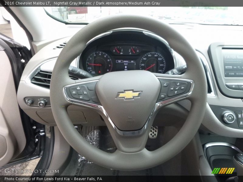 Nightfall Gray Metallic / Dark Atmosphere/Medium Ash Gray 2016 Chevrolet Malibu LT