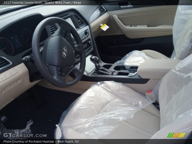 Quartz White Pearl / Beige 2017 Hyundai Sonata Sport