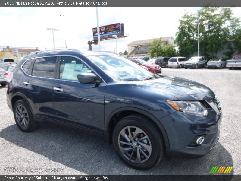 Arctic Blue Metallic / Charcoal 2016 Nissan Rogue SL AWD