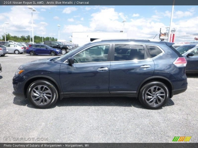 Arctic Blue Metallic / Charcoal 2016 Nissan Rogue SL AWD