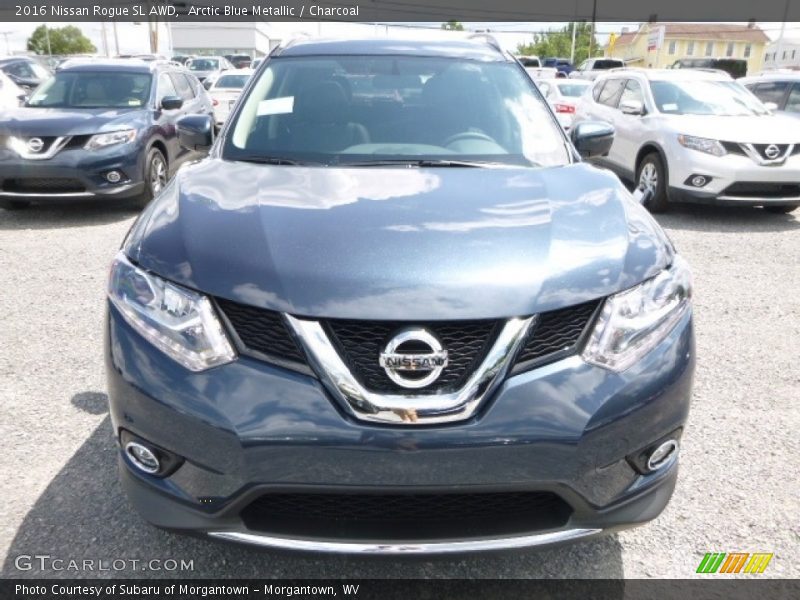 Arctic Blue Metallic / Charcoal 2016 Nissan Rogue SL AWD