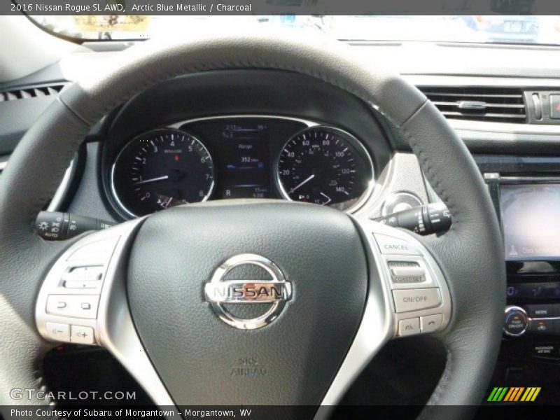 Arctic Blue Metallic / Charcoal 2016 Nissan Rogue SL AWD