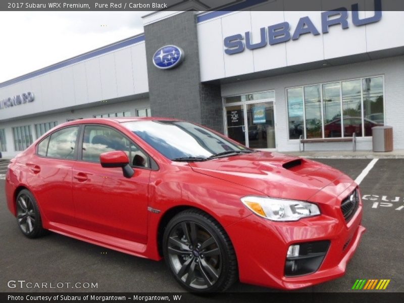 Pure Red / Carbon Black 2017 Subaru WRX Premium