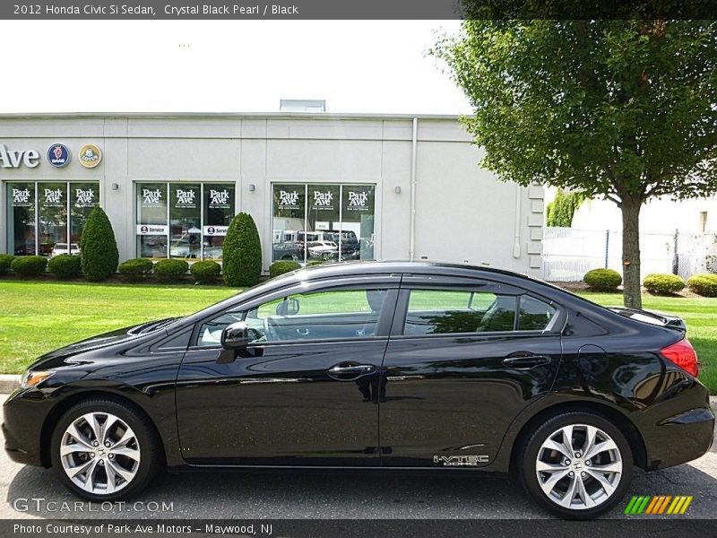 Crystal Black Pearl / Black 2012 Honda Civic Si Sedan