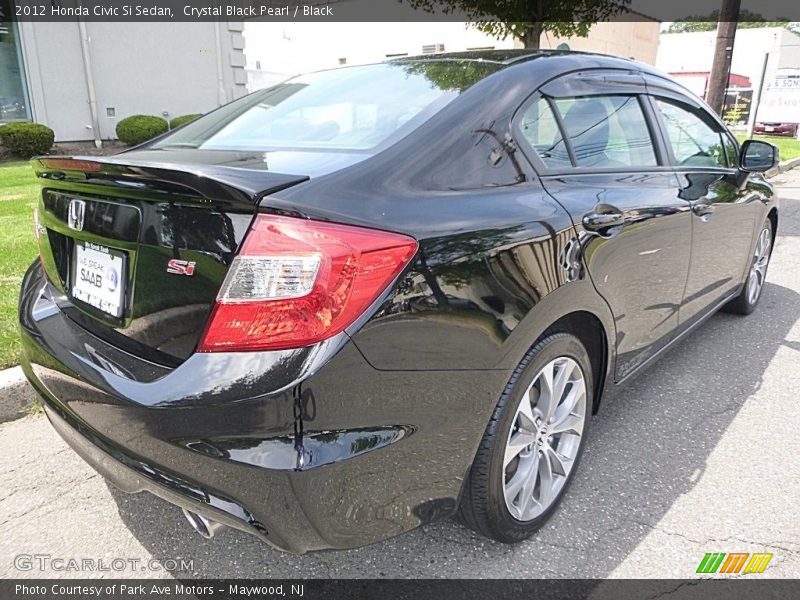 Crystal Black Pearl / Black 2012 Honda Civic Si Sedan