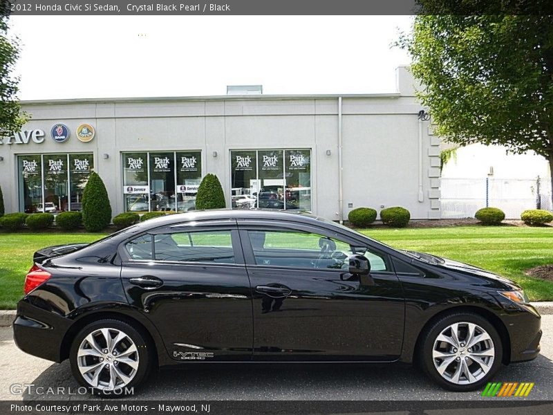 Crystal Black Pearl / Black 2012 Honda Civic Si Sedan