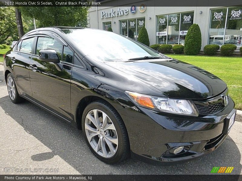 Crystal Black Pearl / Black 2012 Honda Civic Si Sedan
